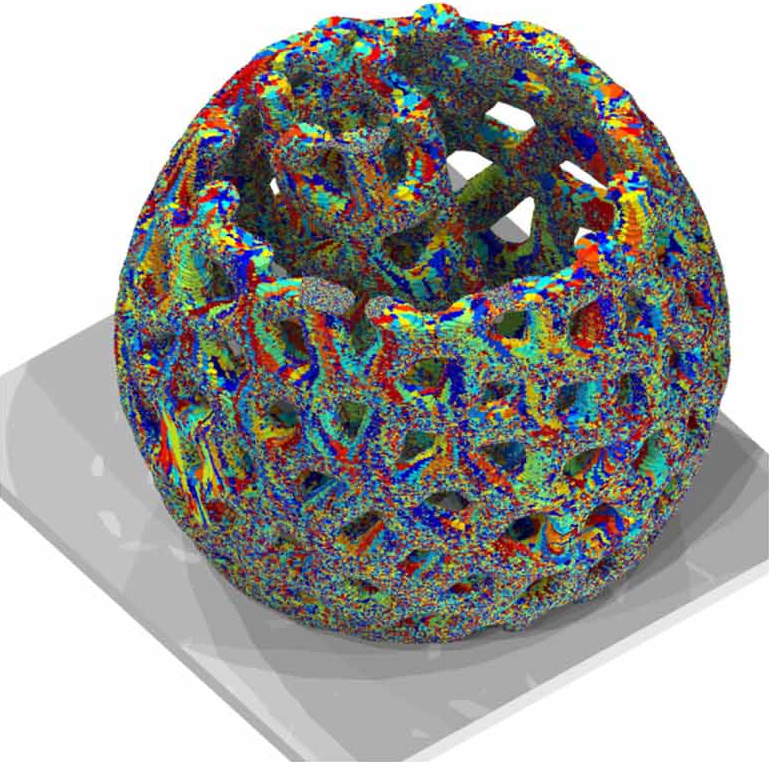 An open lattice structure by Mitchell et al.