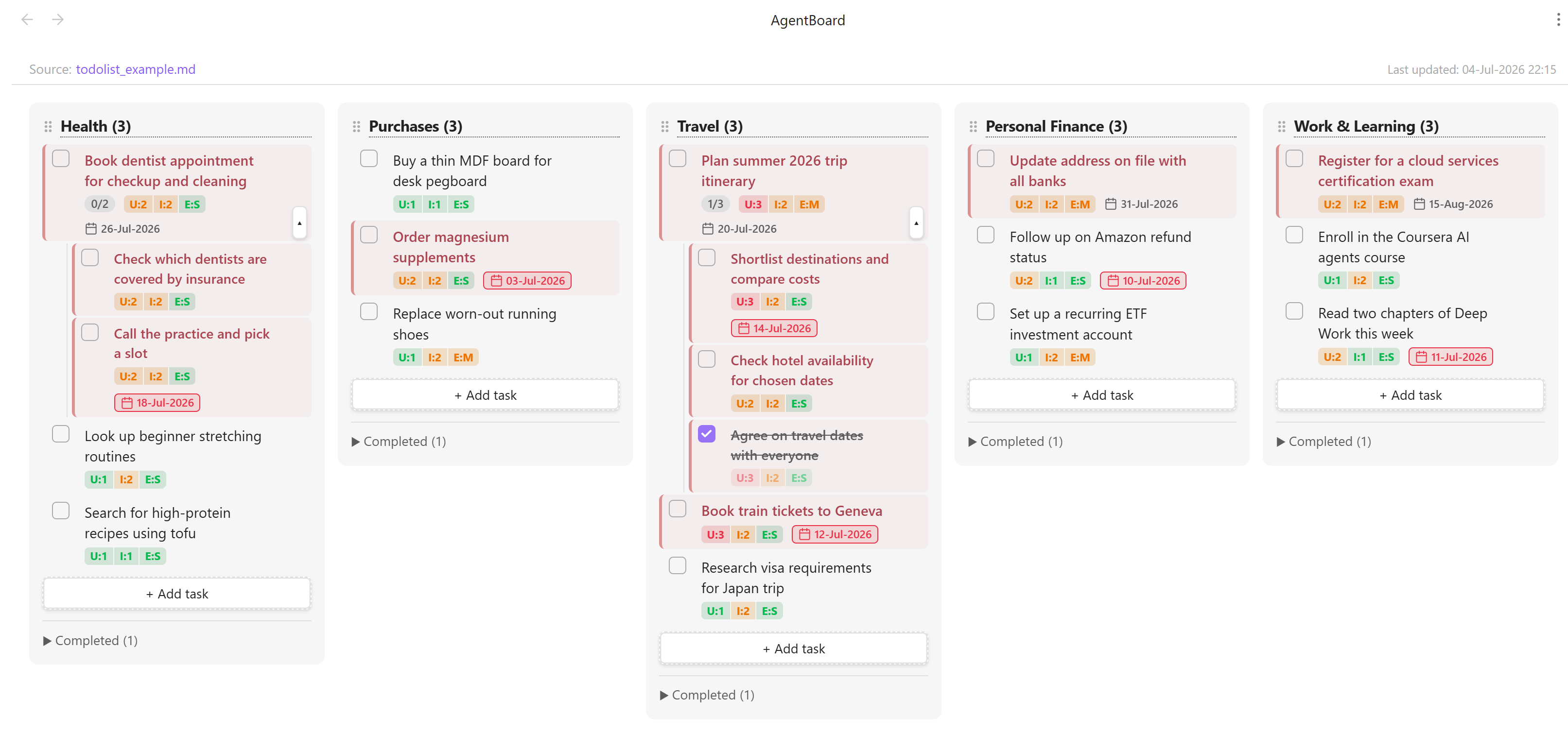 AgentBoard screenshot