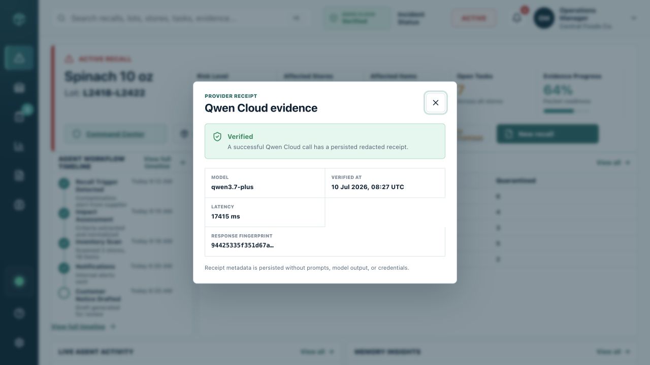 Qwen Cloud verification receipt
