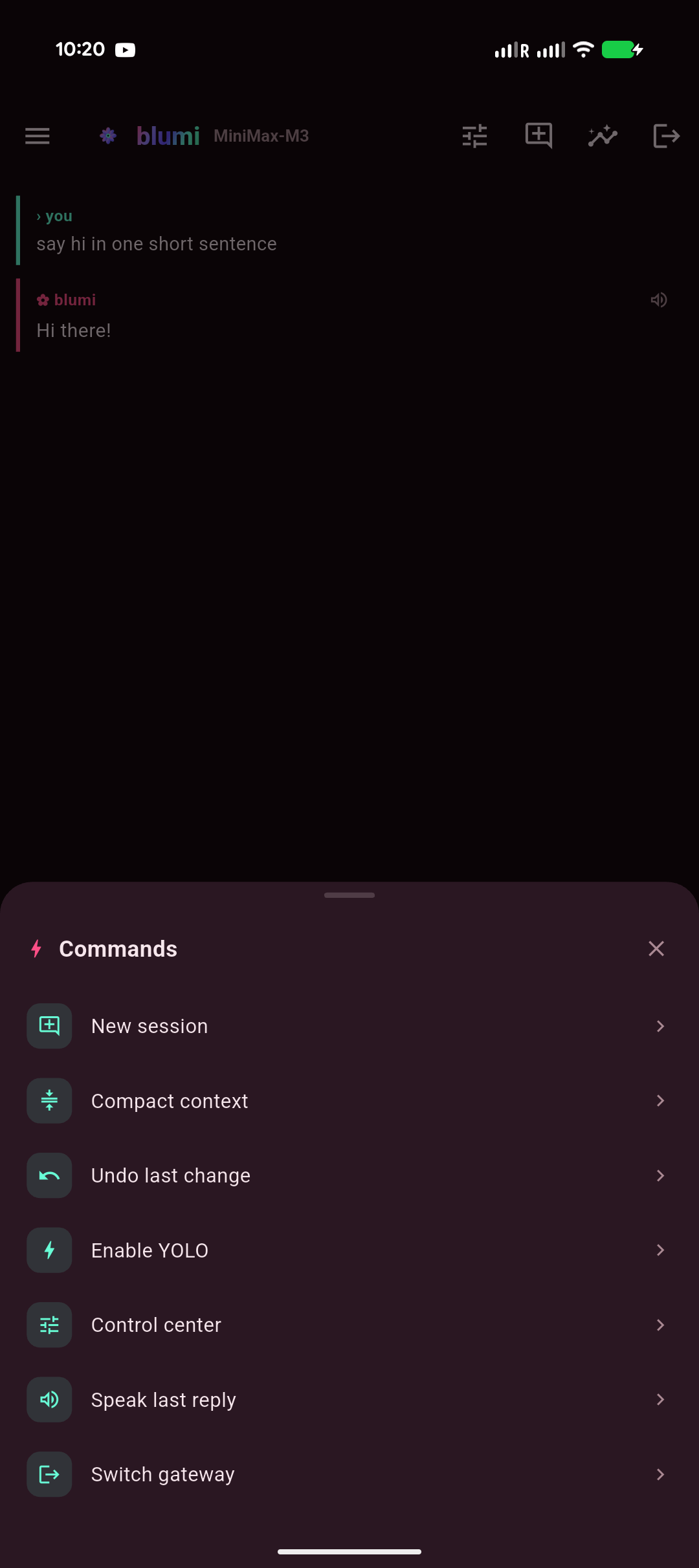 command palette