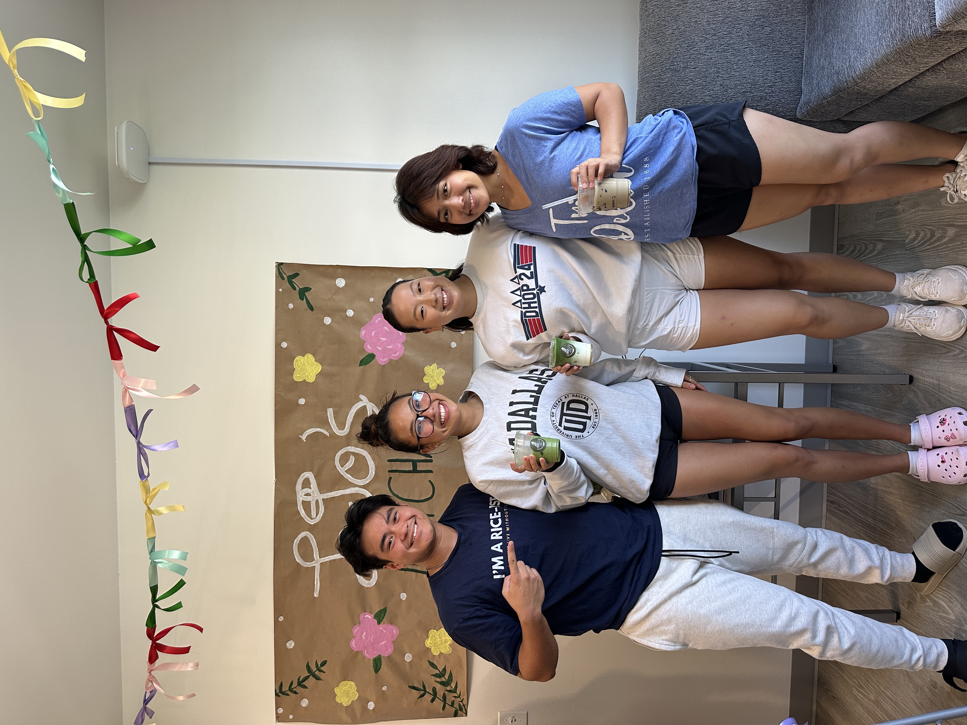 Happy customer enjoying matcha