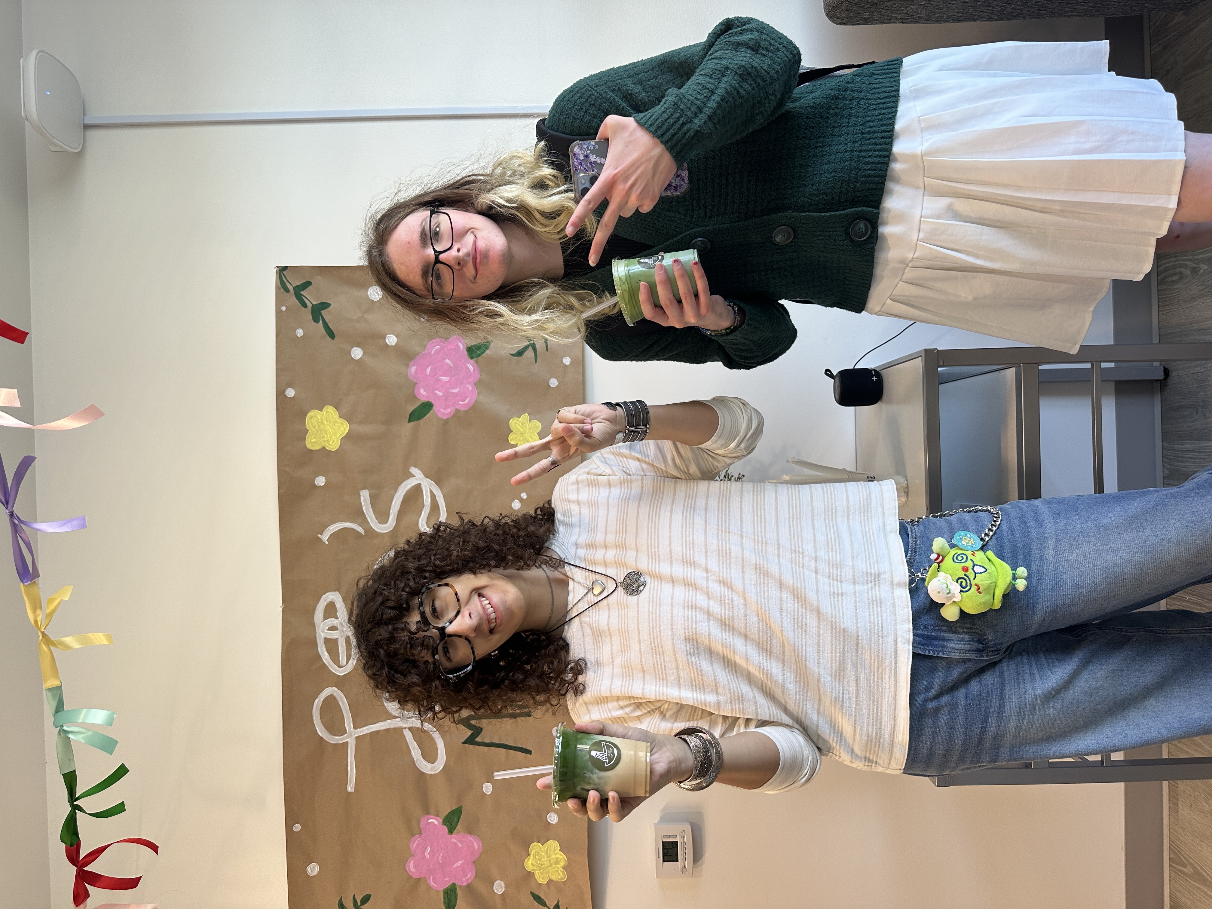 Matcha art in a café