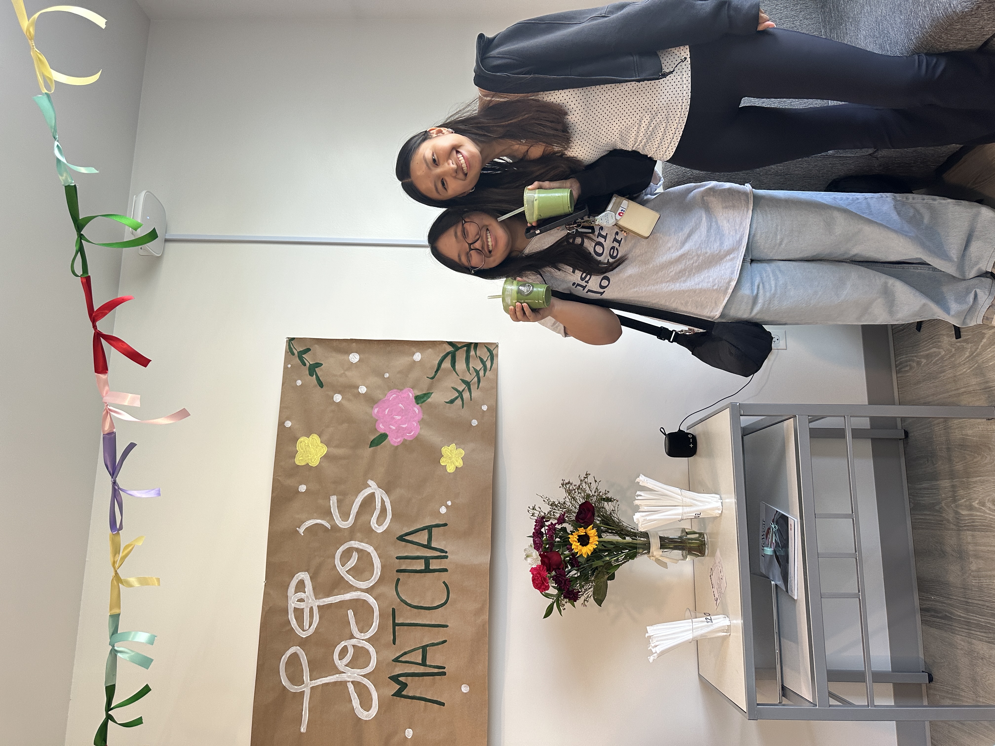 Matcha art in a café