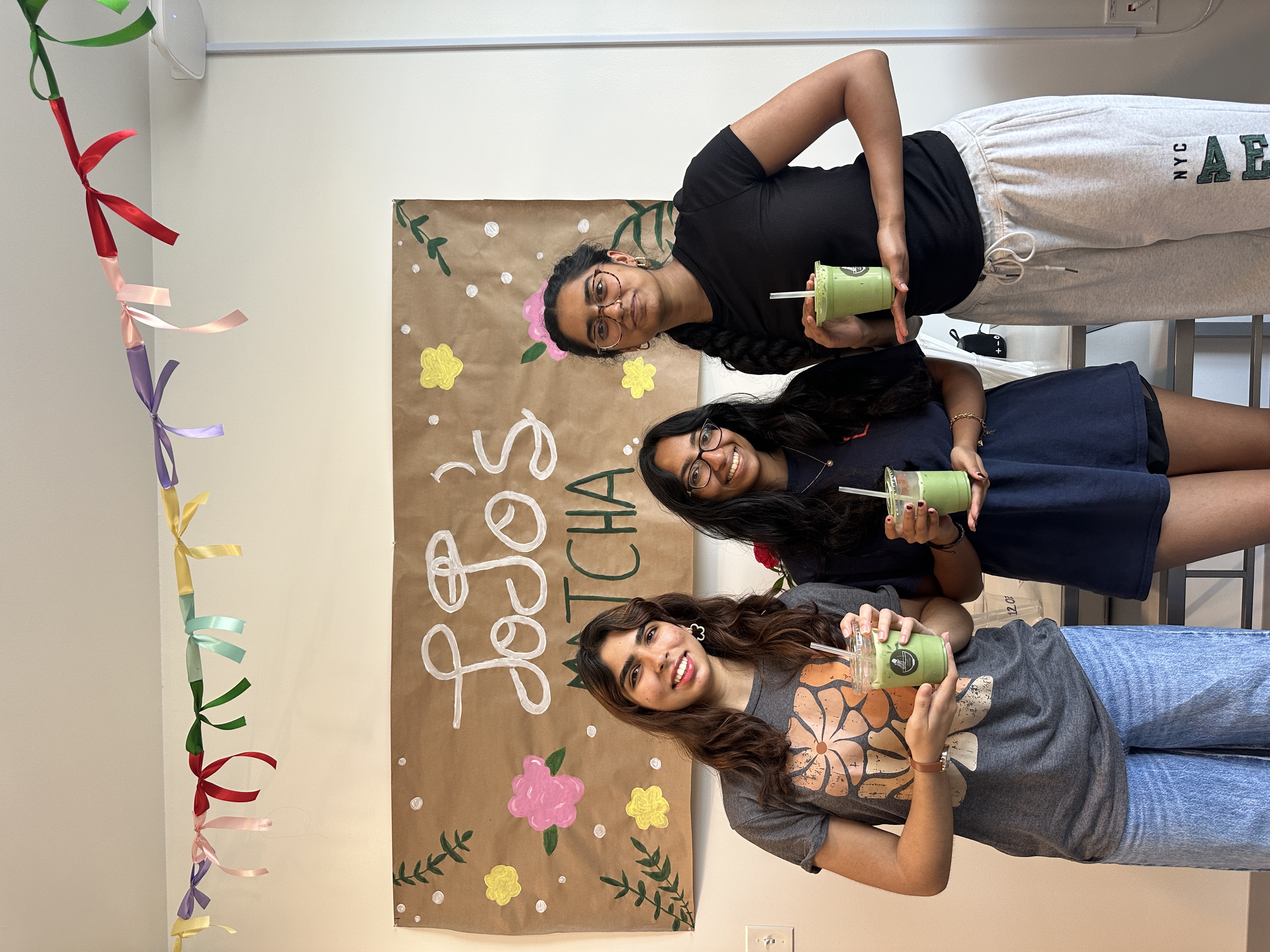 Matcha art in a café