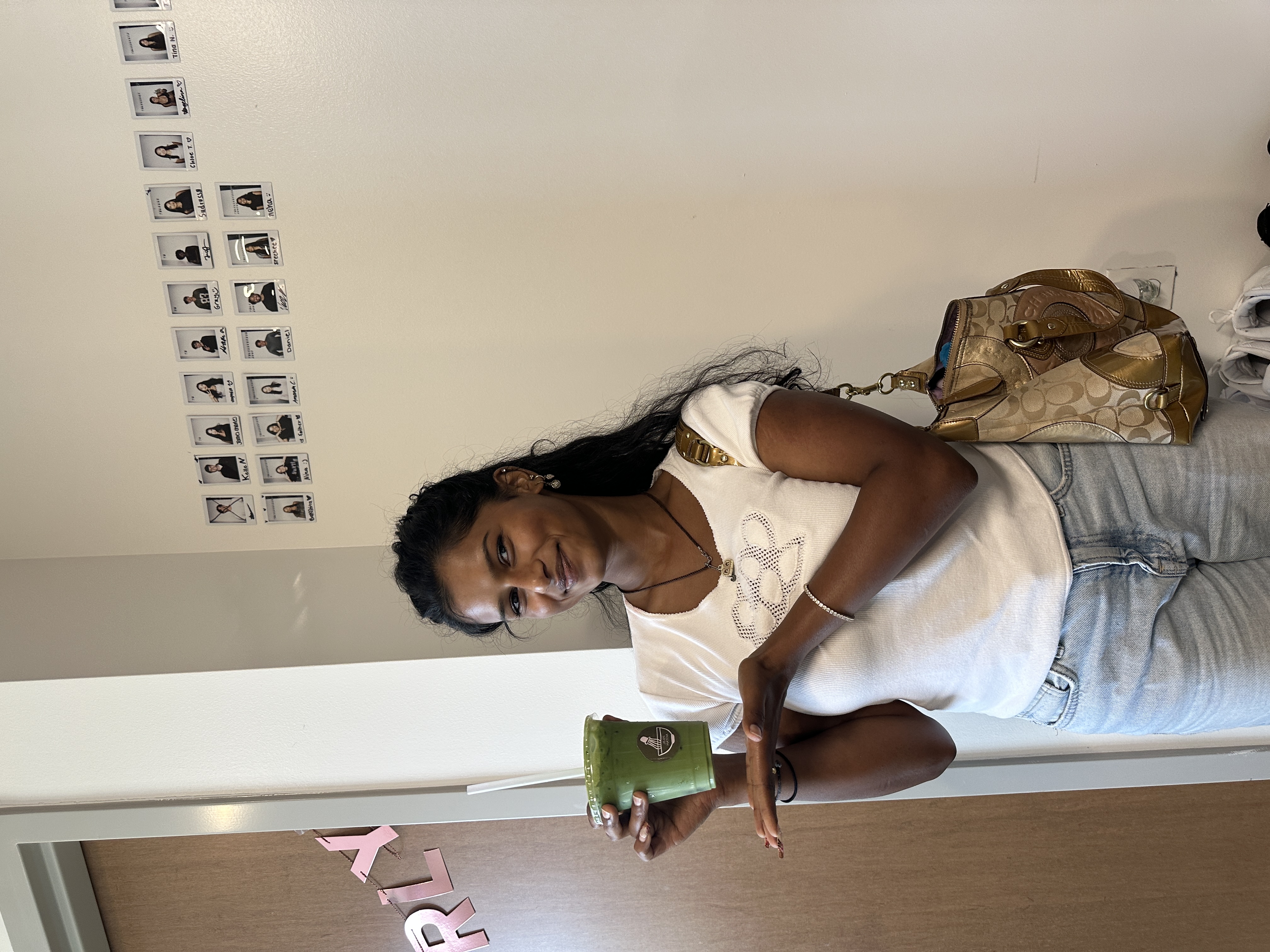 Matcha art in a café