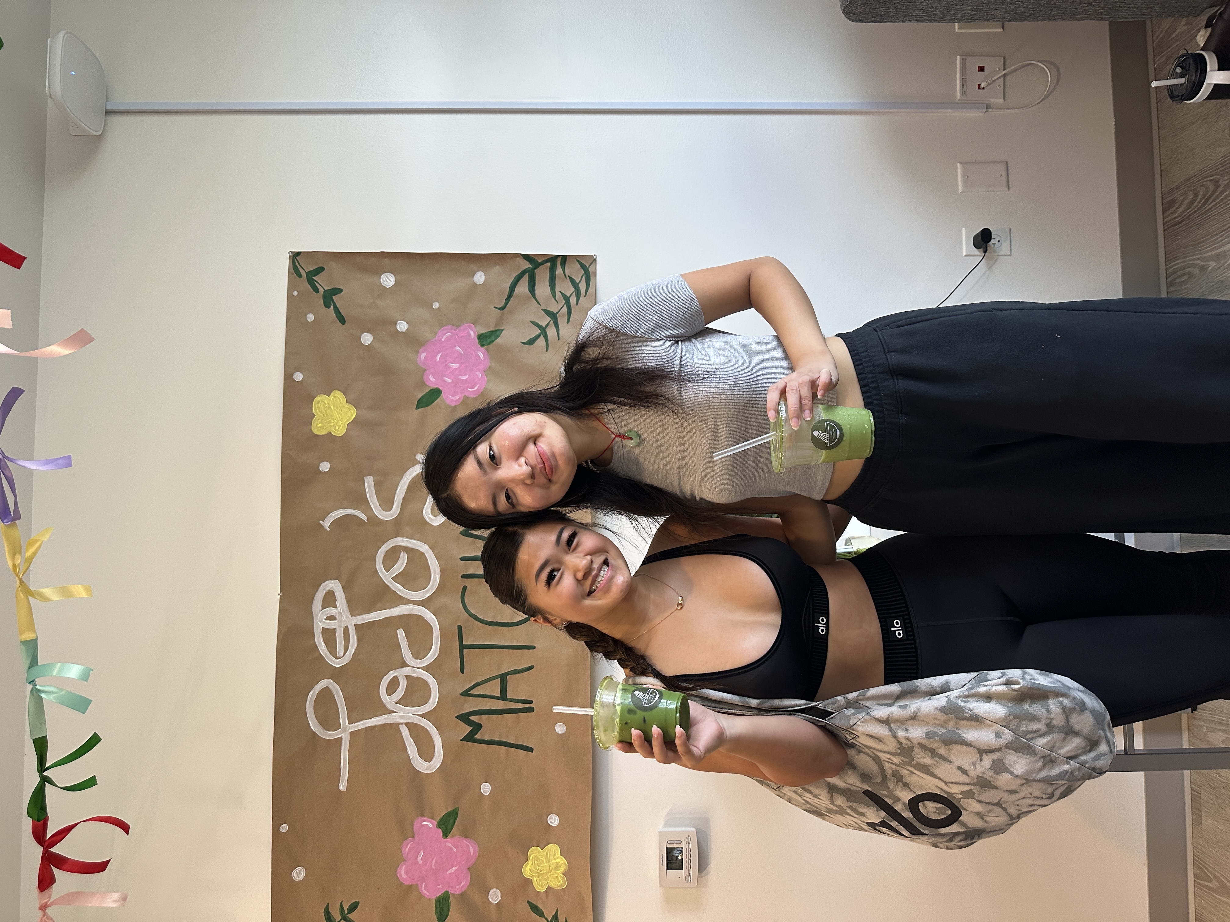 Matcha art in a café