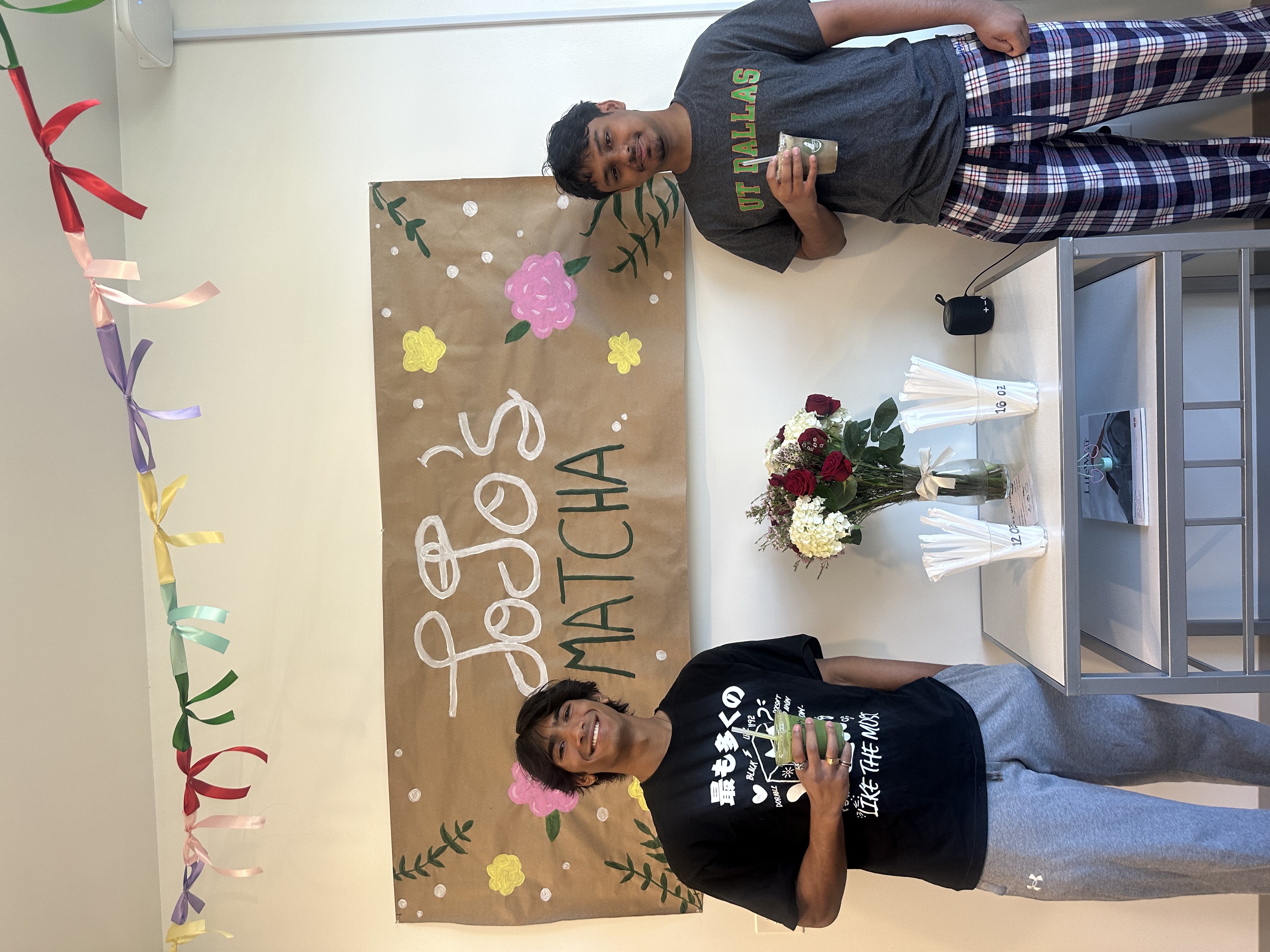 Matcha art in a café