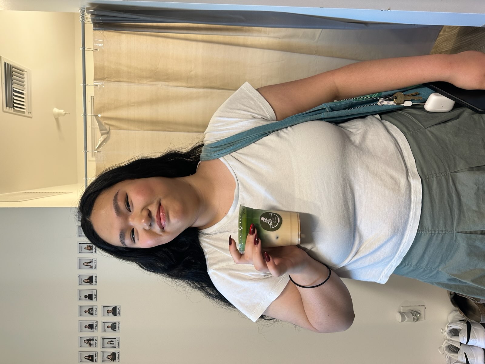 Matcha art in a café