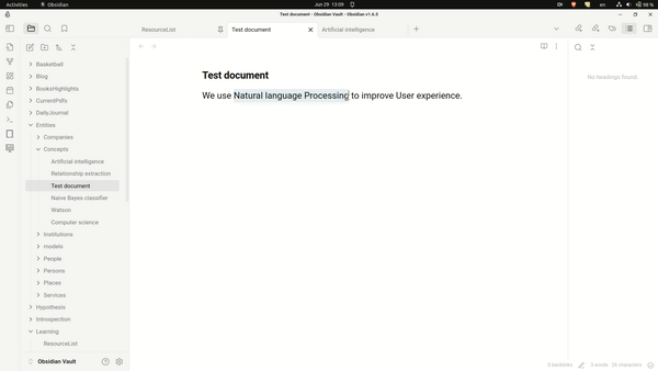 Entity linker demo