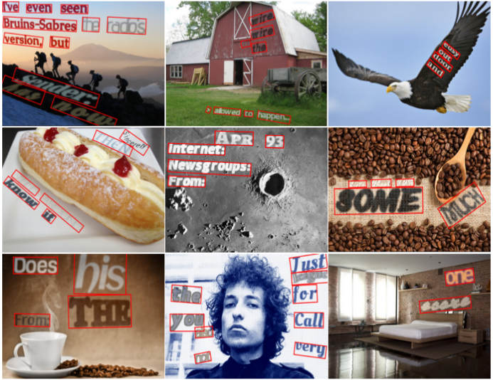 合成场景文本样本