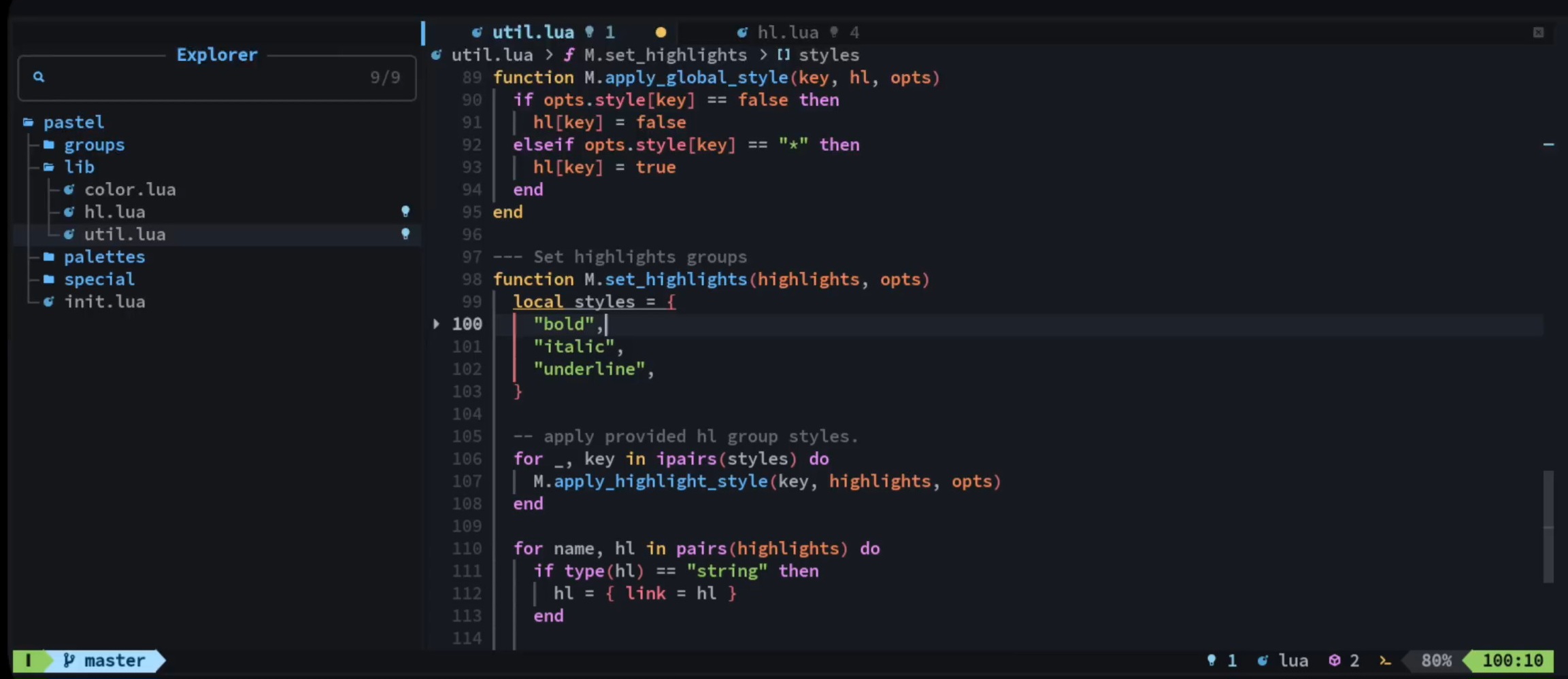 ankushbhagats/pastel.nvim thumbnail