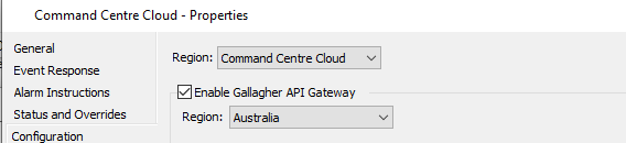 Command Centre Cloud Configuration