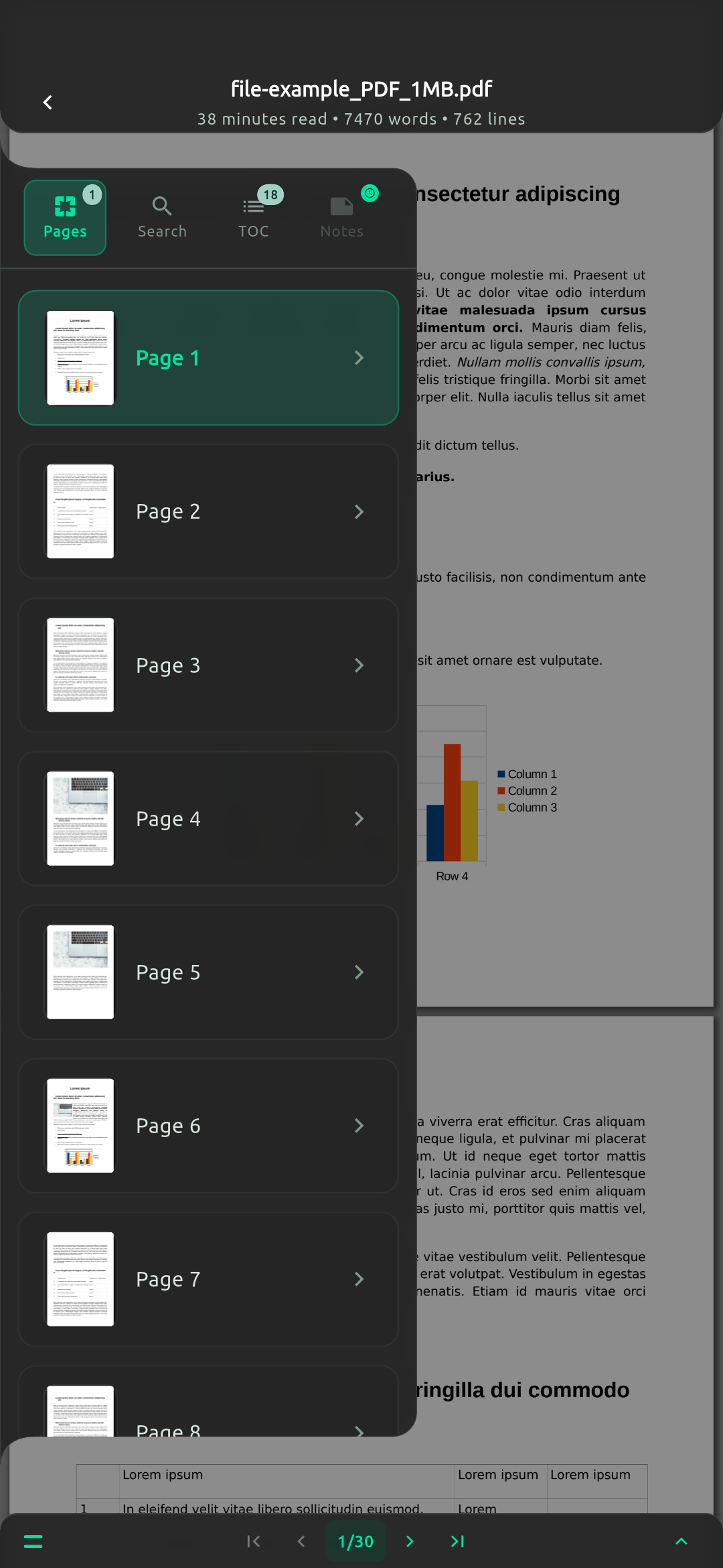 PDF Sidebar