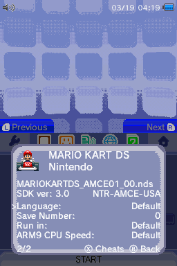 Per game settings