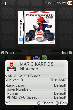 Per game settings