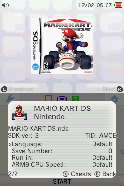 Per game settings
