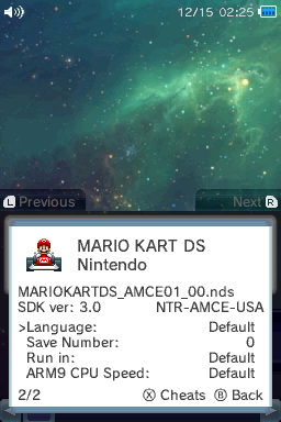 Per game settings