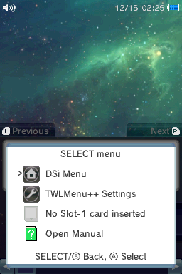 Select menu
