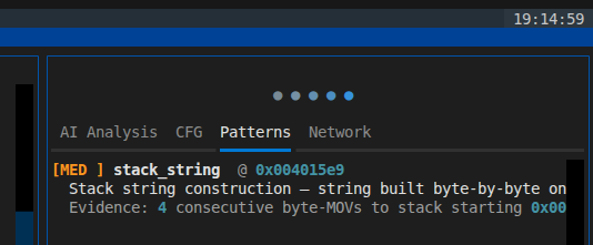 AIDebug pattern detection output