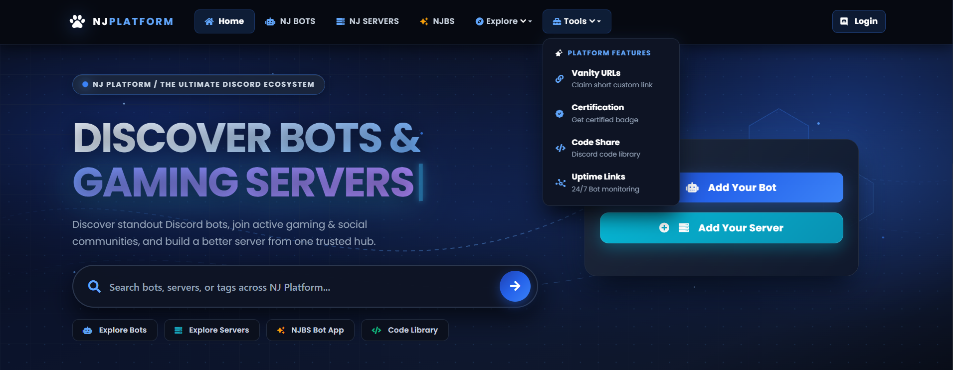 NJ BOTS Features & Statistics