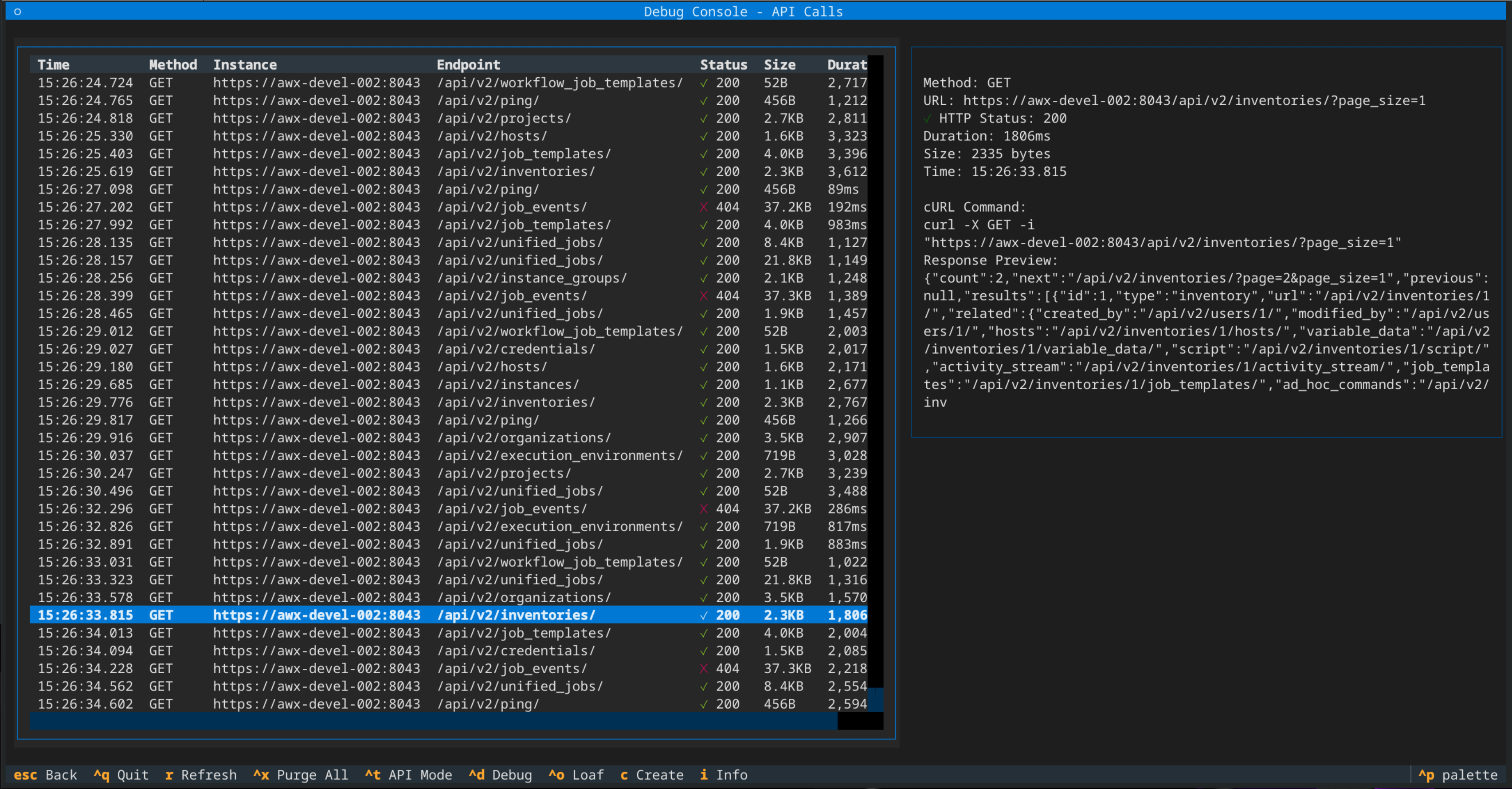 Debug Console
