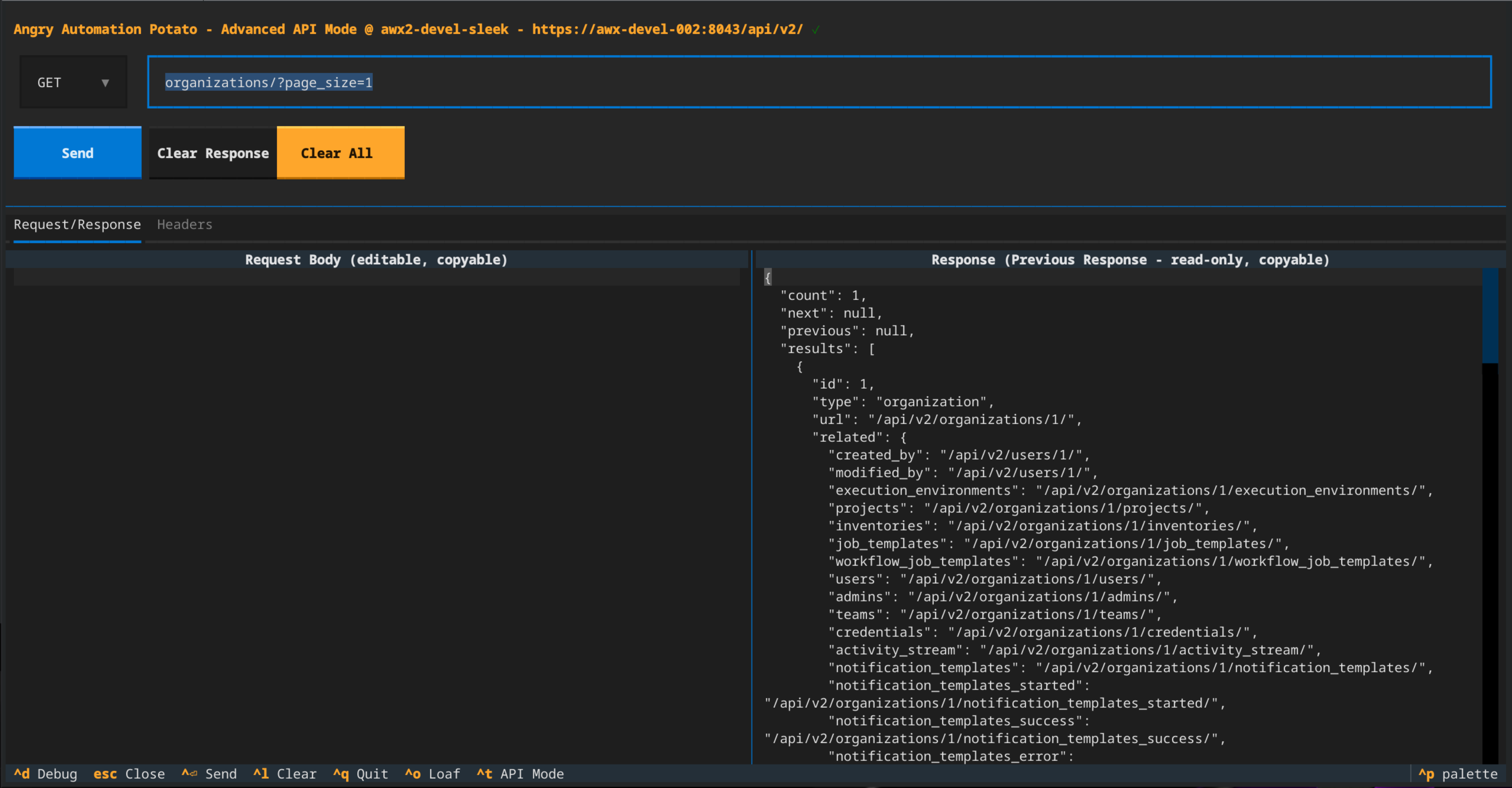 Advanced API Mode