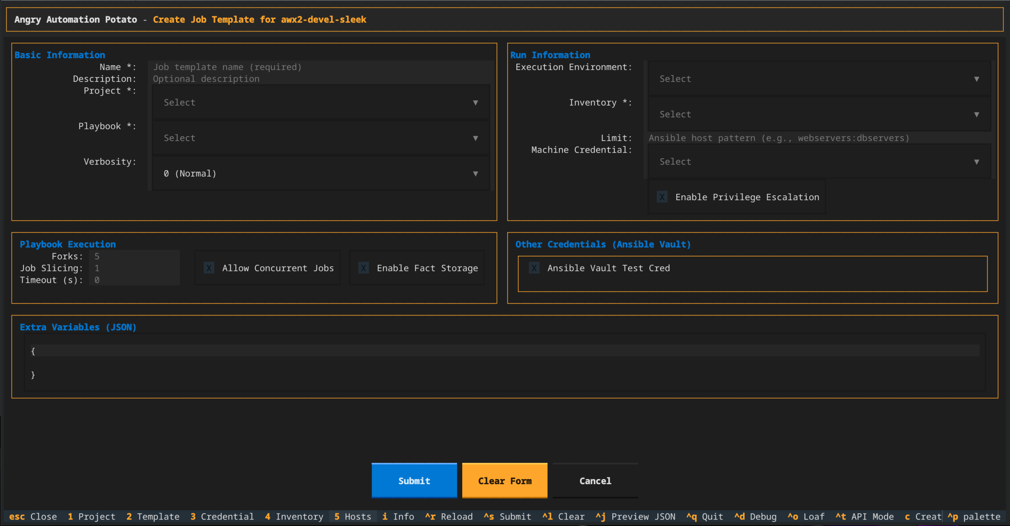 Create Job Template