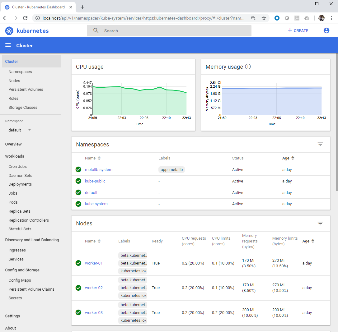 Web UI - Dashboard