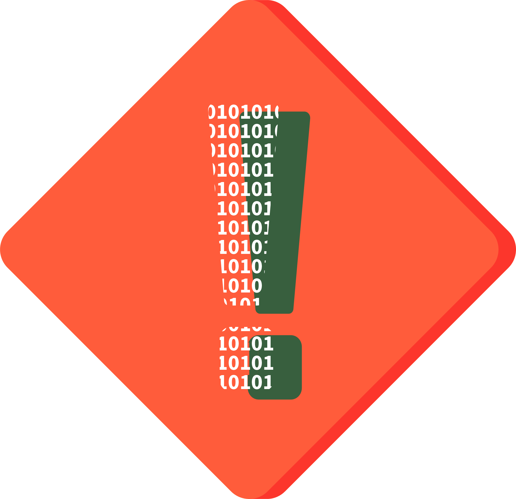 A Data Hazard Label, similar to a COSSH hazard label, with text Data Science Hazard