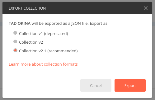 Export collection