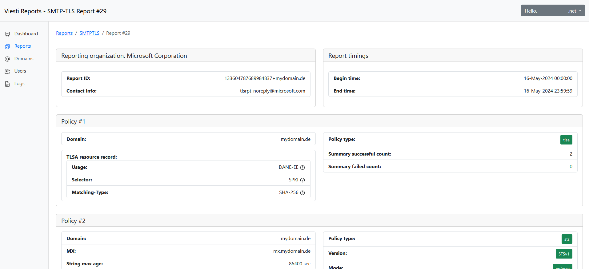 SMTP-TLS-Reports