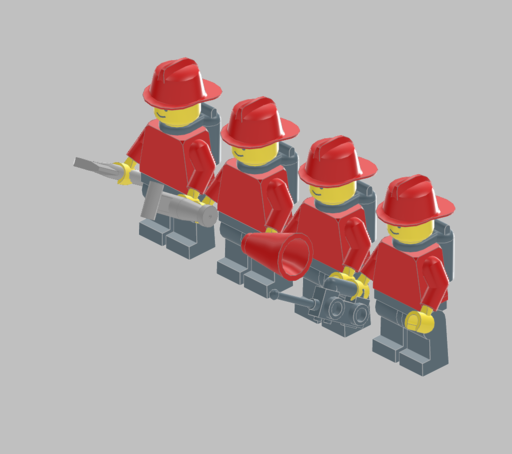 create a squad of 4 firemen