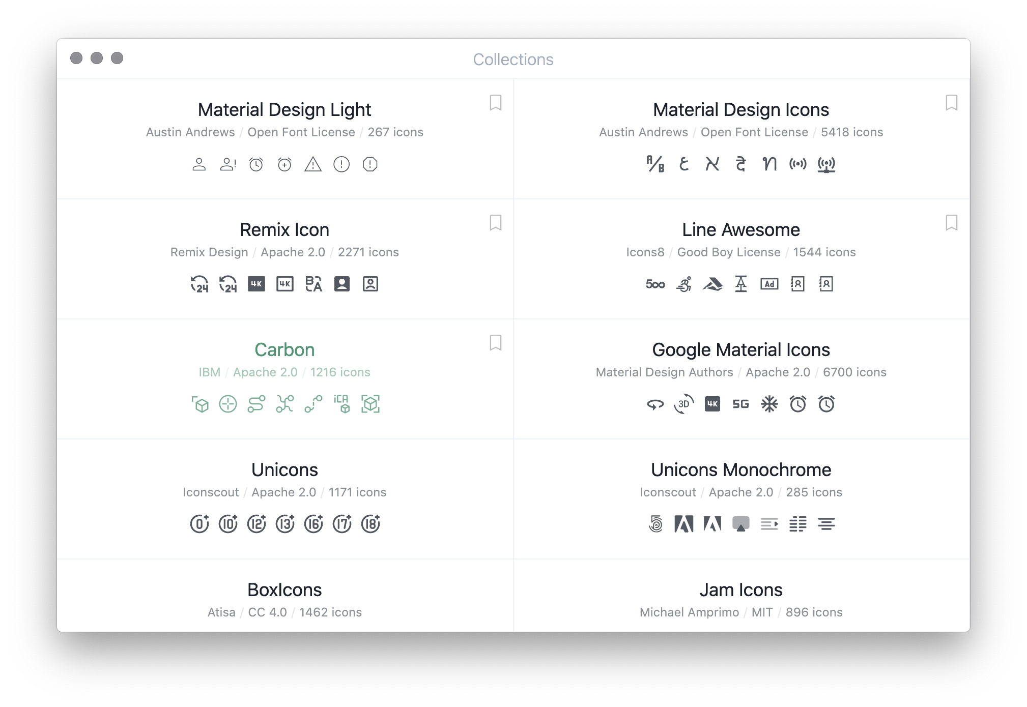 icones preview