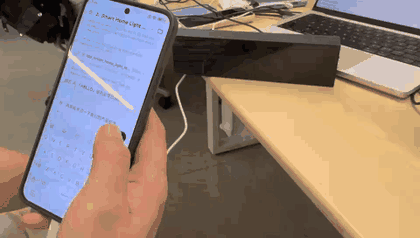 Napaxi controlling a smart-home light from a phone