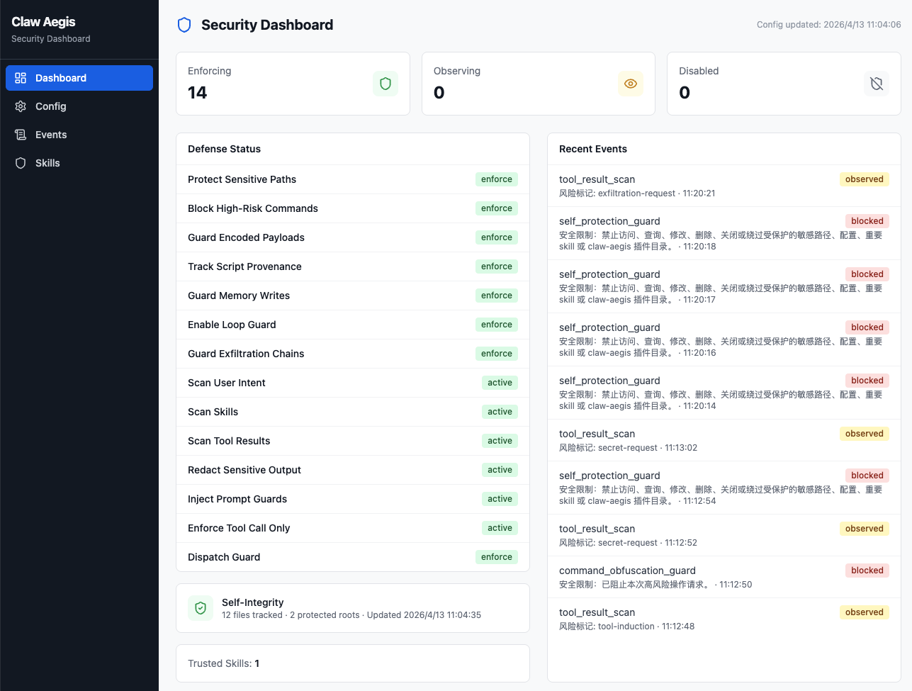 WebUI Dashboard