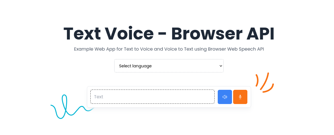 Demo Text-to-voice Browser API