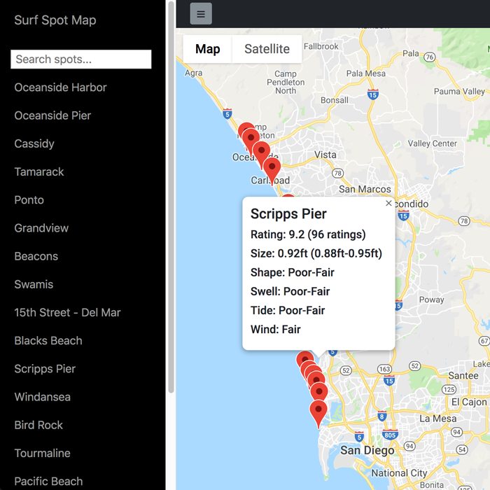 Surf Spot Map