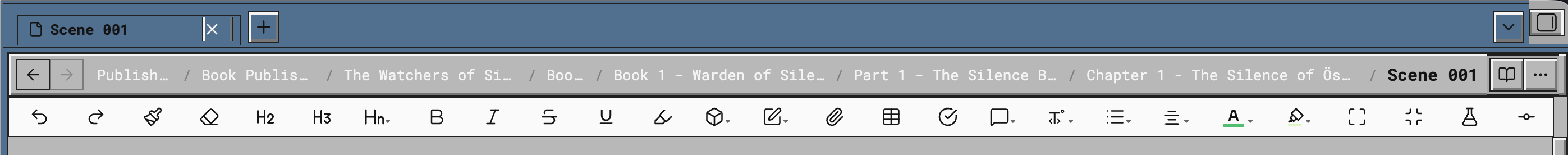 Tab strip, breadcrumbs and toolbar