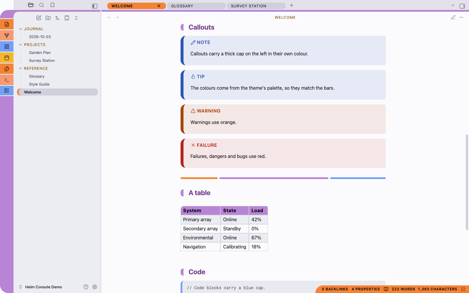 Note content in light mode