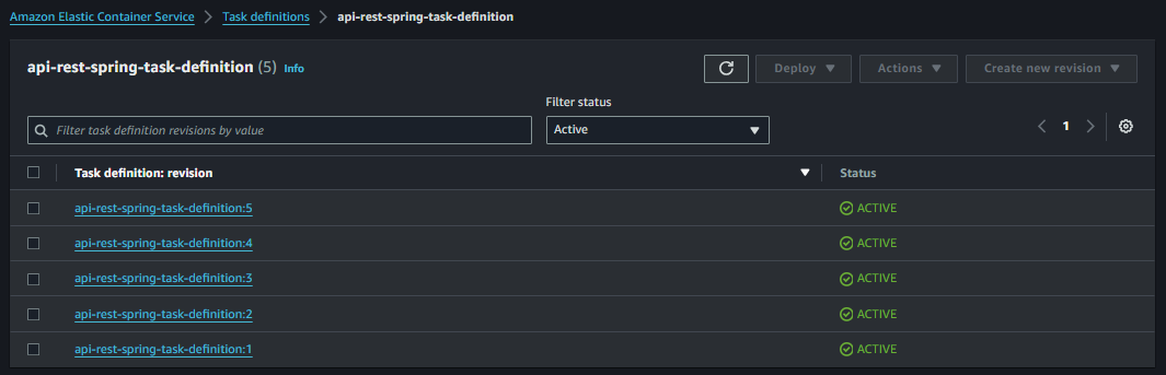 Serviço ECS com Task Definitions