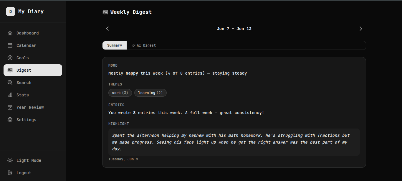 my-diary screenshot