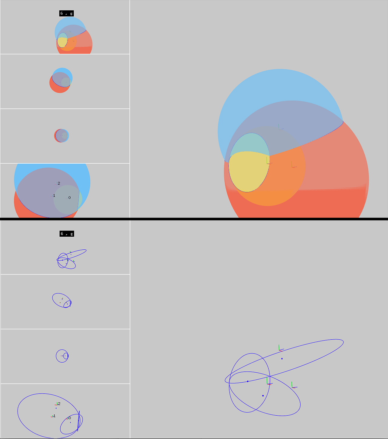 https://github.com/antimodular/examples/tree/master/sphere_sphere_intersection