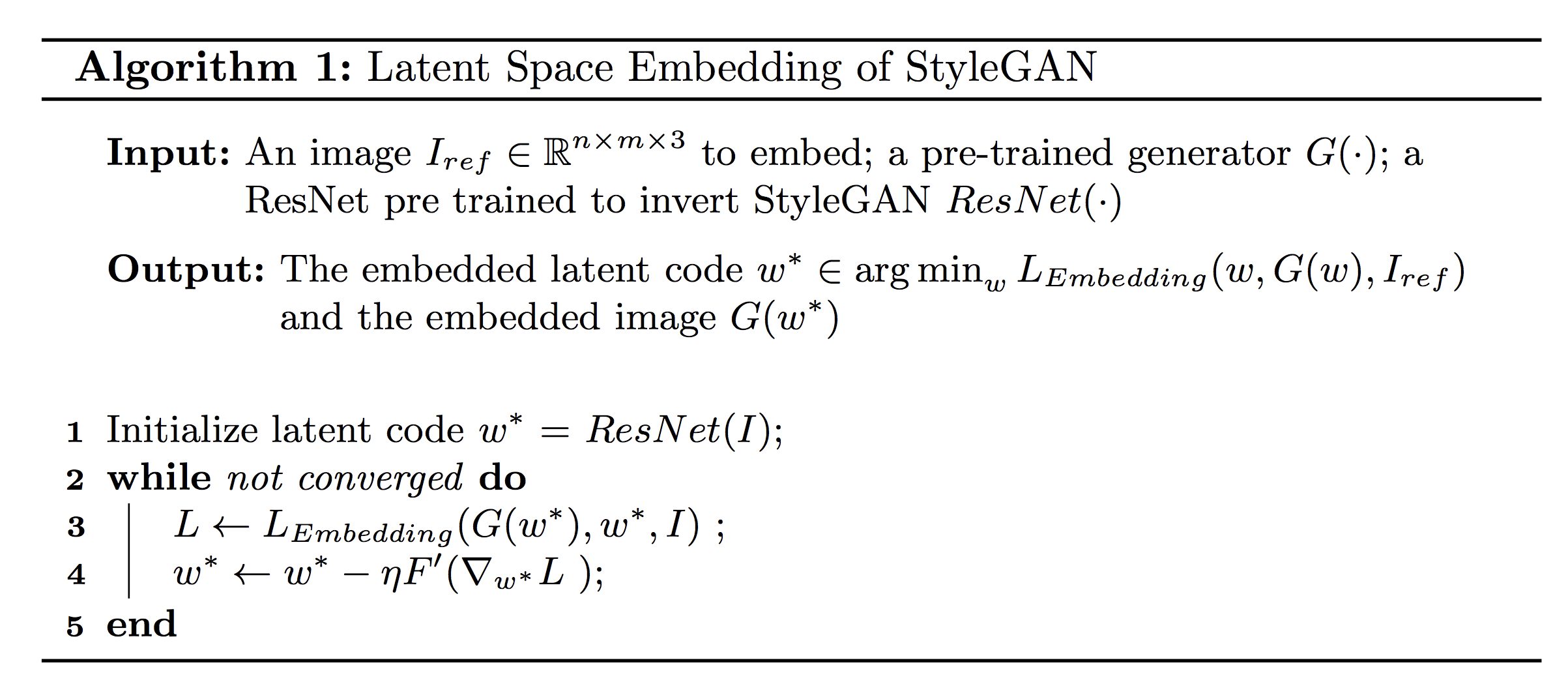 Algo:1 Face morphing by latent space interpolation