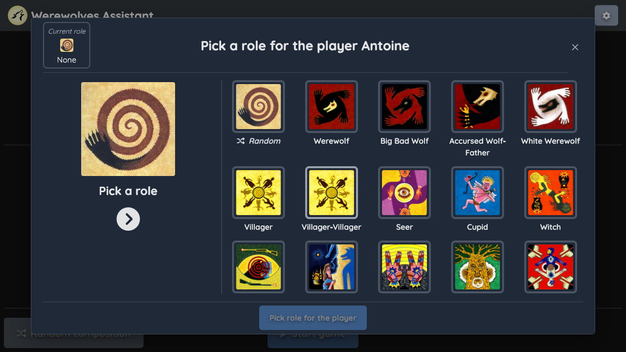Game Lobby Role Picker without picked role