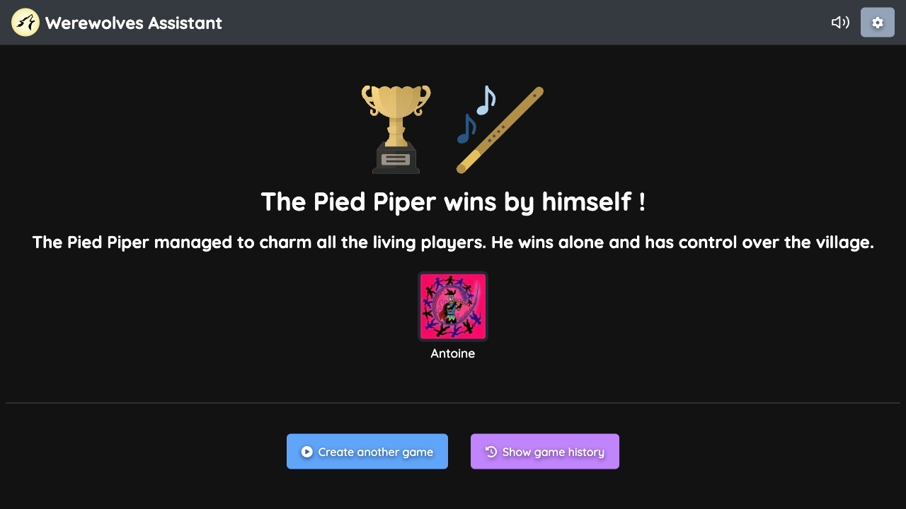 Game won by Pied Piper