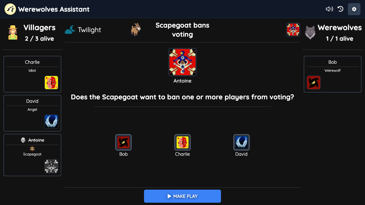 Scapegoat bans voting Playground