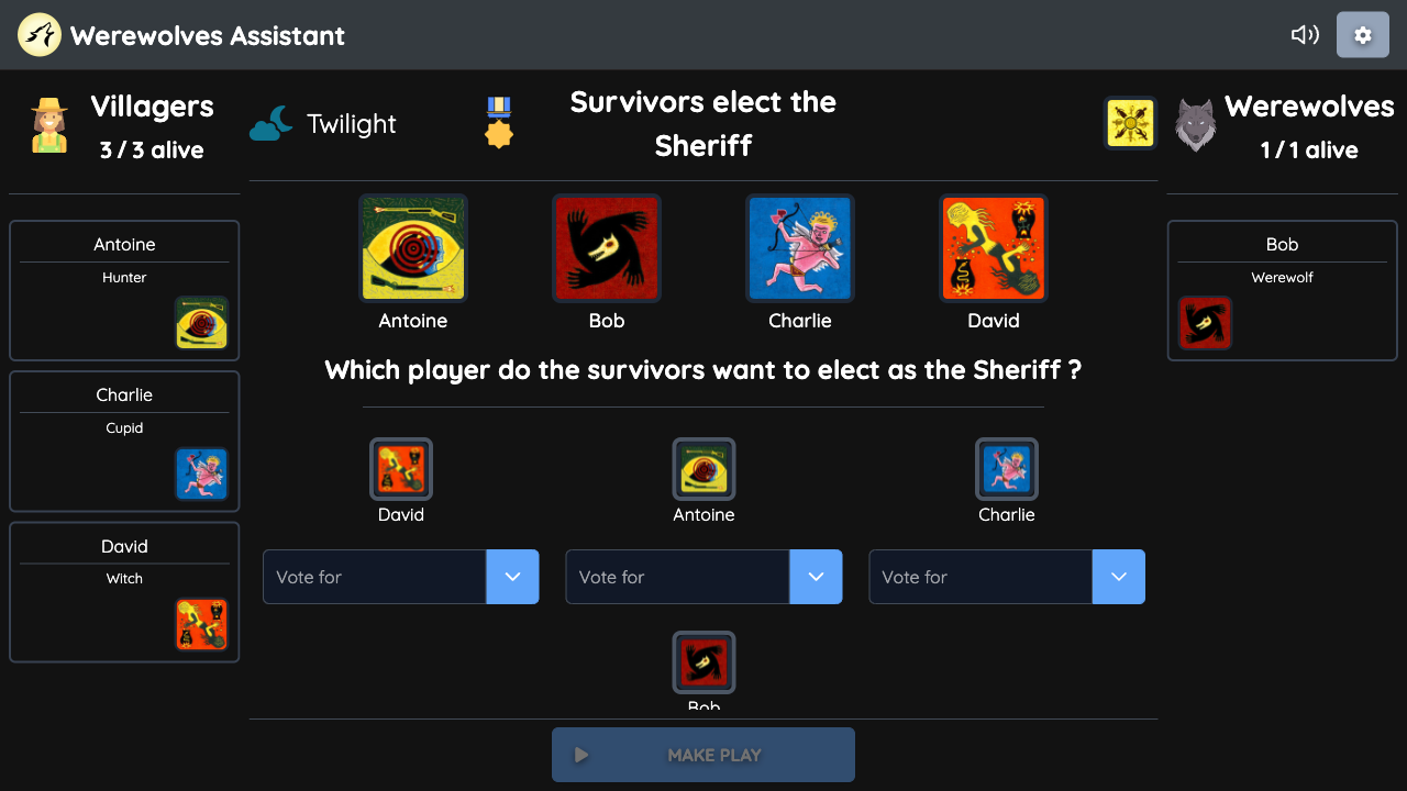 Survivors elect the Sheriff Playground