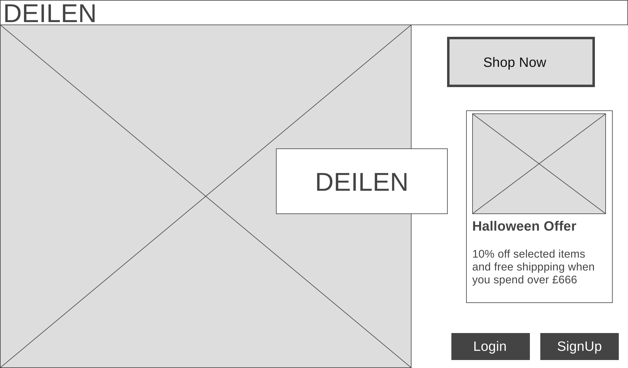 Home wireframe