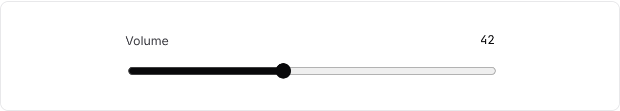 Monoset Slider showing Volume at 42