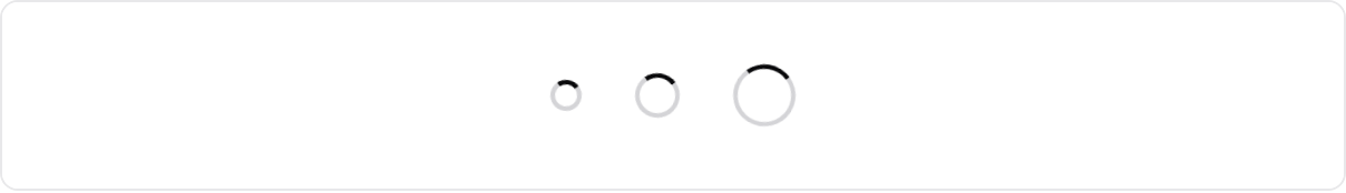 Three Monoset Spinners in increasing sizes